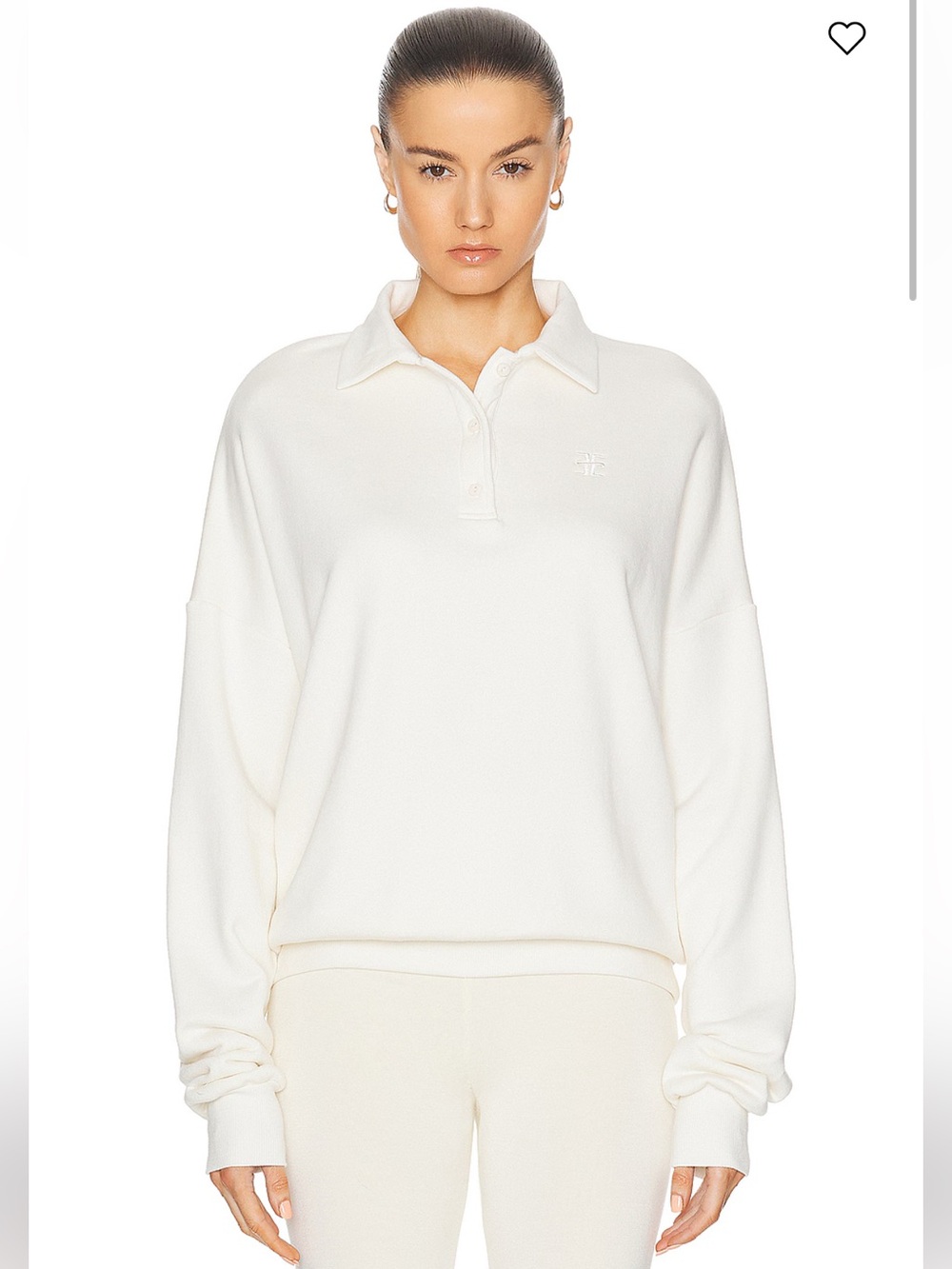 ETERNE $275 POLO SWEATSHIRT OVERSIZED SMALL EXCELLENT S/P